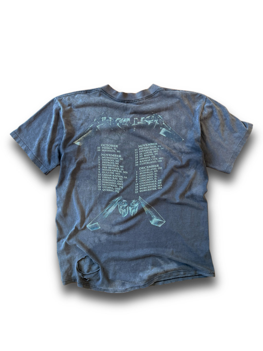 1991 Faded Metallica Black Album tee shirt